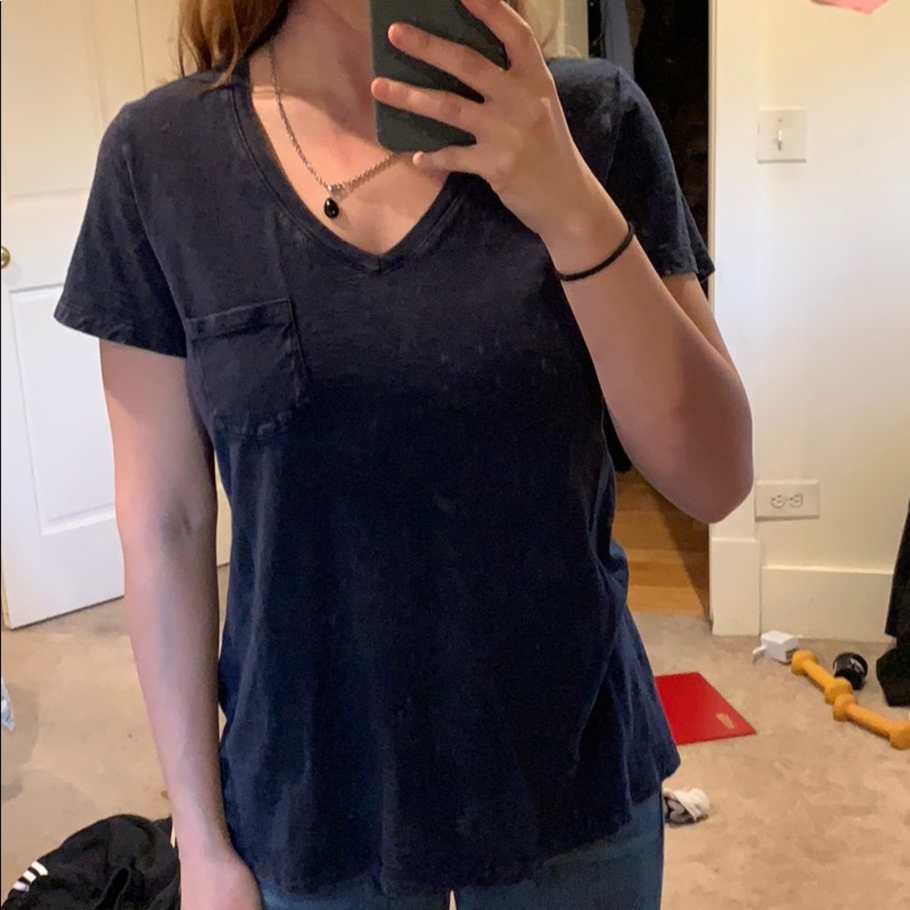 Navy blue universal thread v-neck